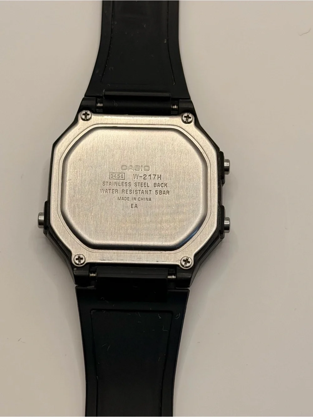 Casio W217H-1AV, 50 Meter Chronograph Watch,Alarm, Black Resin, Illuminator